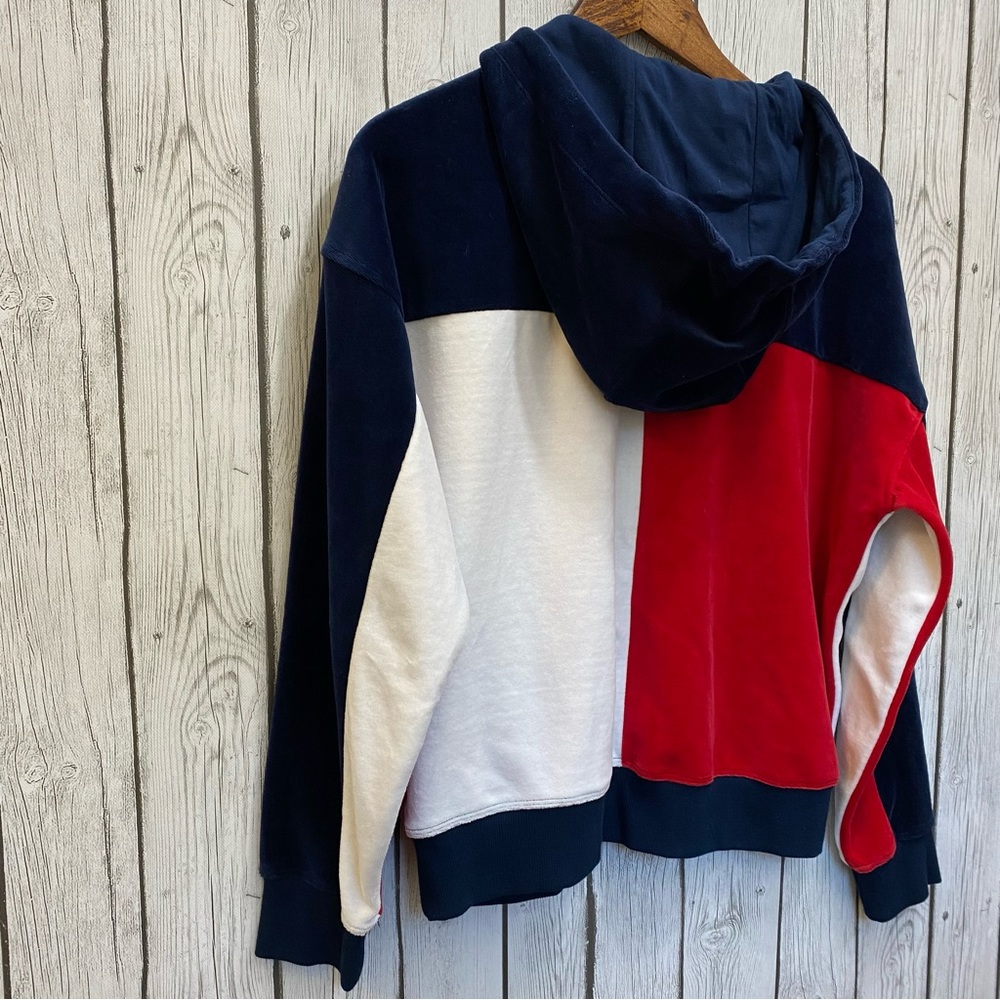 Tommy Hilfiger Sport Sweatshirt Hooded Zip Up Women’s Size Medium - Picture 6 of 11